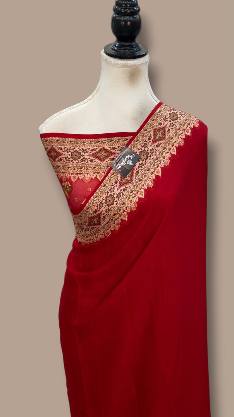 Pure Chiffon Khaddi Banarasi Saree