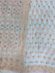 Khaddi Georgette Banarasi Dress material Water Zari With Meenakari - The Handlooms