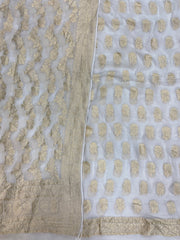 Khaddi Georgette Banarasi Dress material Water Zari - The Handlooms