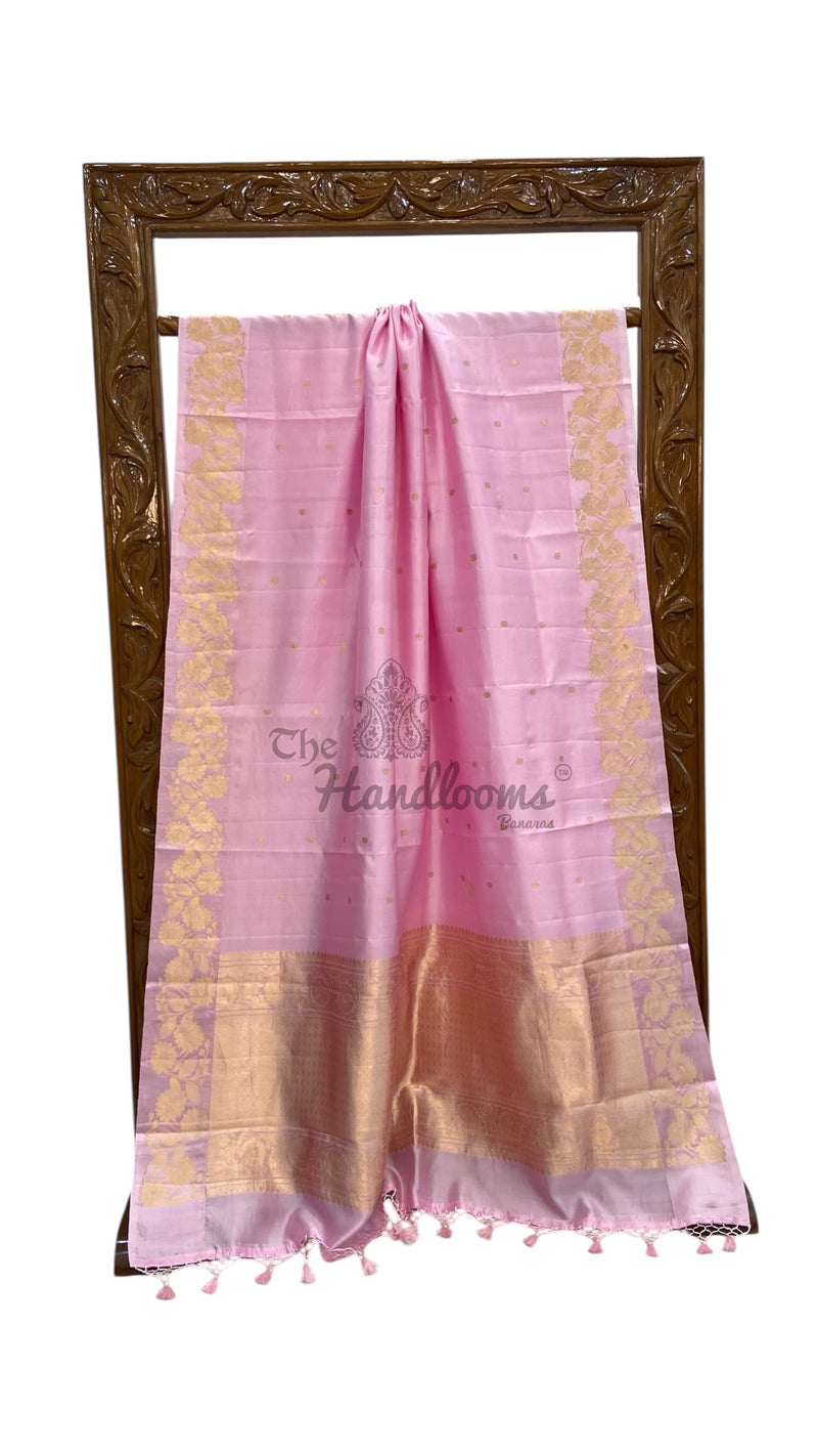 Pure Katan Silk Banarasi Handloom Saree - All over Kadua motifs - The Handlooms