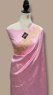 Pure Katan Silk Banarasi Handloom Saree - All over Kadua motifs - The Handlooms