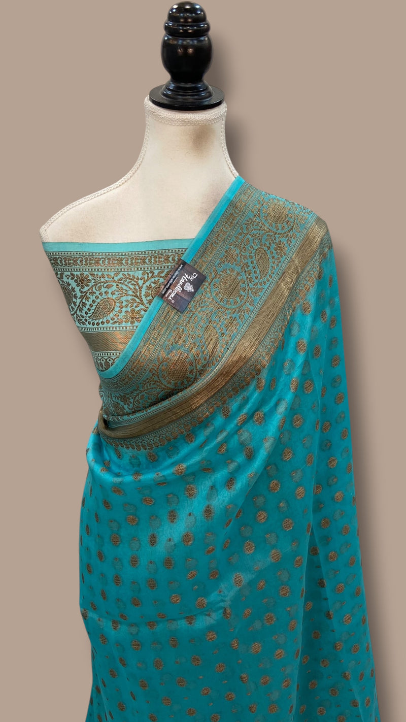 Pure Kora Handloom Banarasi Saree
