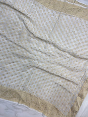 Pure Khaddi Georgette Handloom Dupatta - The Handlooms