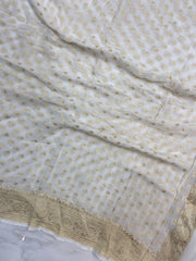 Pure Khaddi Georgette Handloom Dupatta - The Handlooms