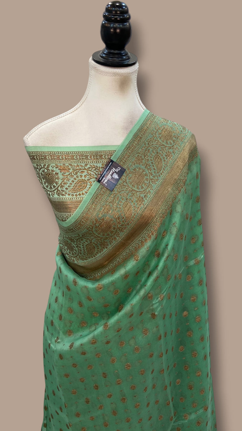 Pure Kora Handloom Banarasi Saree