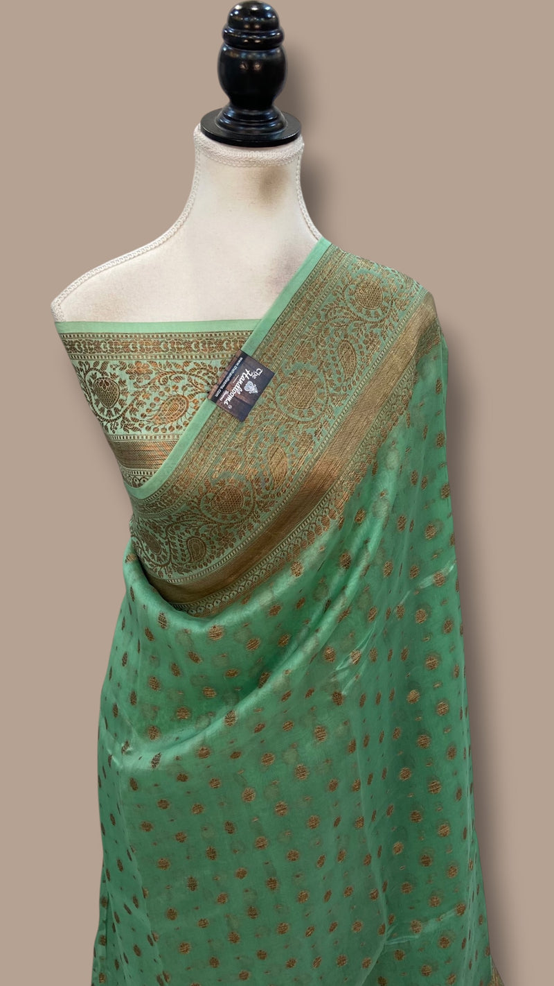 Pure Kora Handloom Banarasi Saree