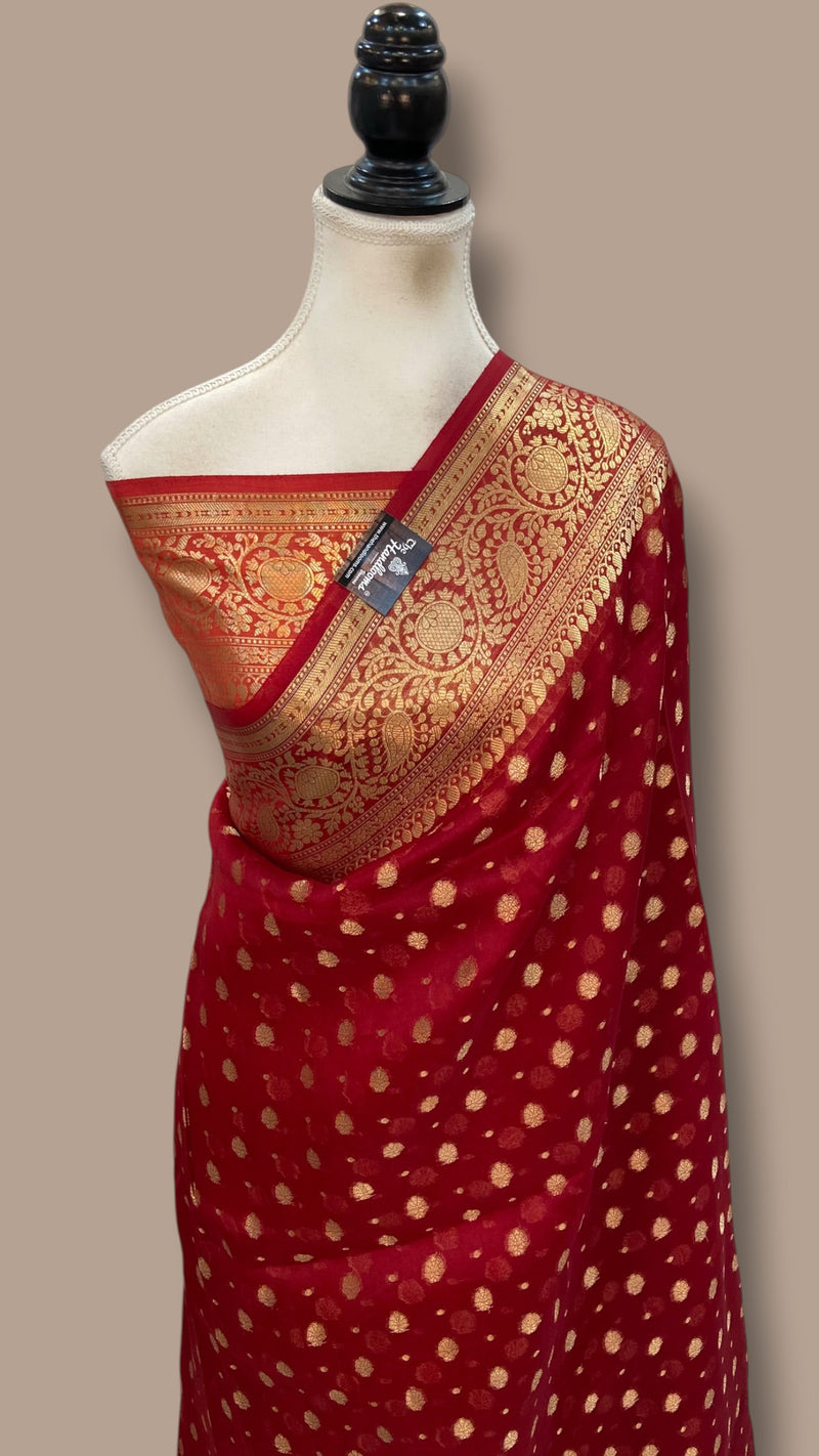 Pure Kora Handloom Banarasi Saree