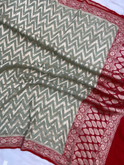 Pure Khaddi Georgette Handloom Dupatta - The Handlooms