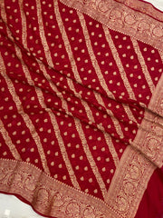 Pure Chiffon Khaddi Banarasi Dupatta - The Handlooms