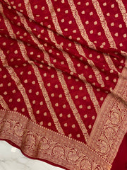 Pure Chiffon Khaddi Banarasi Dupatta - The Handlooms