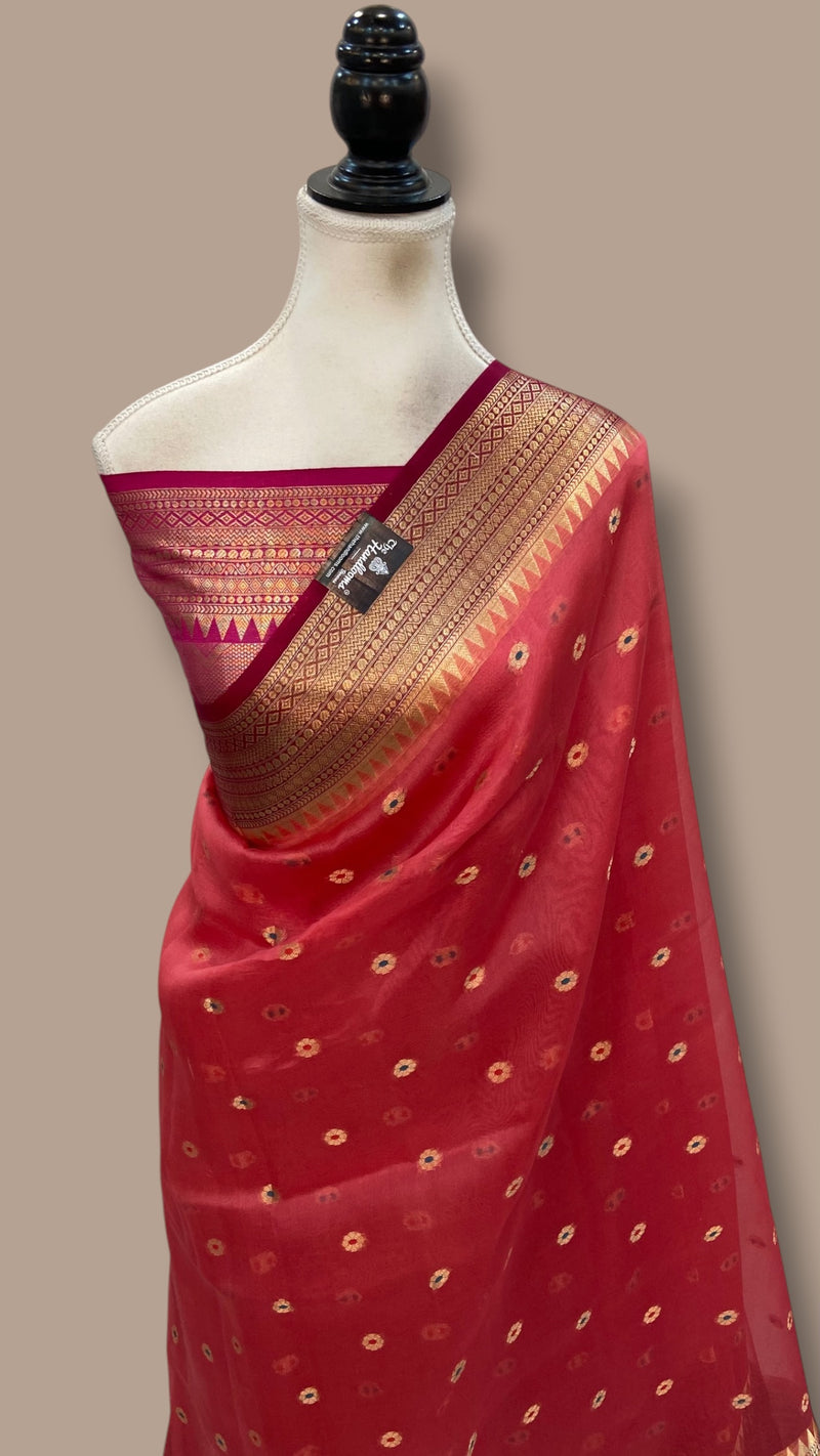 Pure Kora Handloom Banarasi Saree