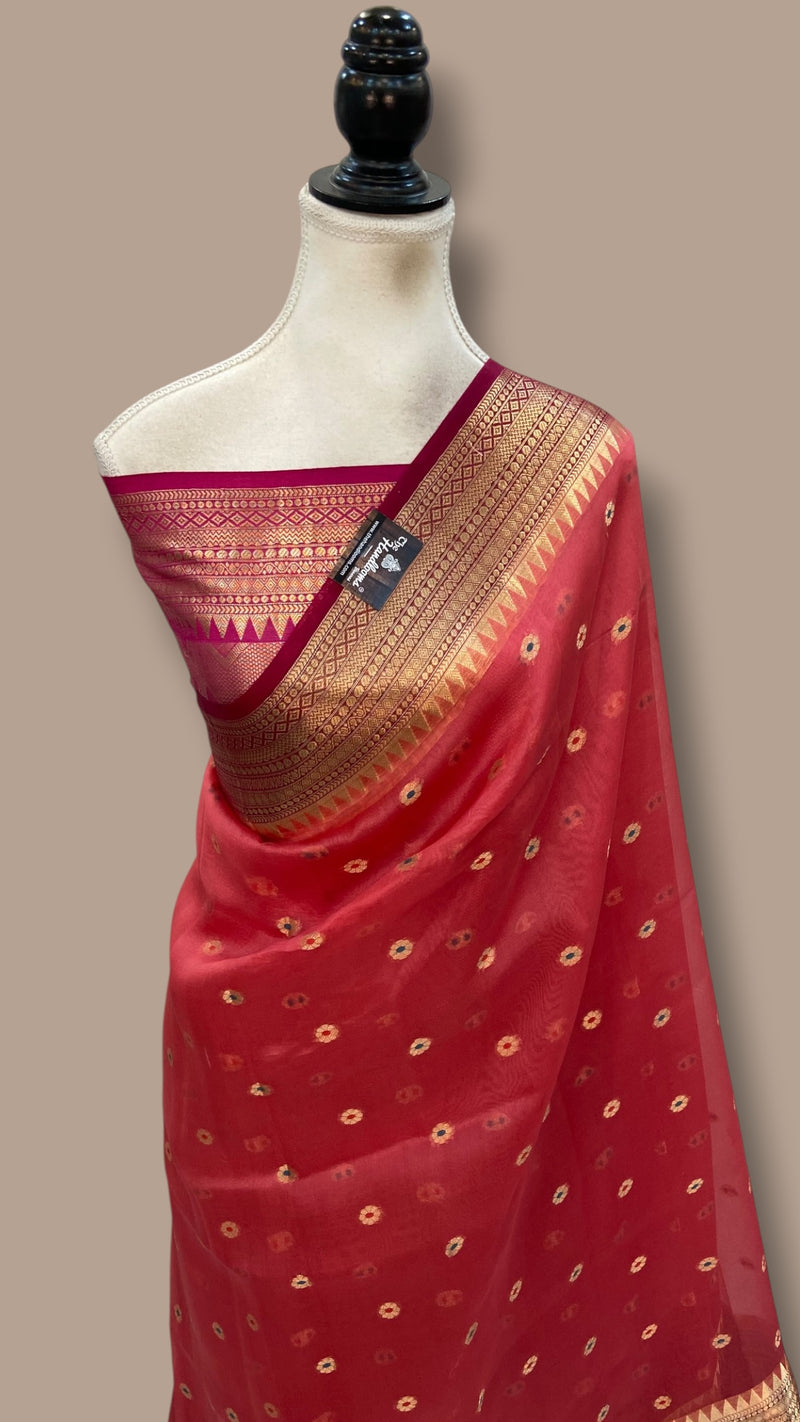 Pure Kora Handloom Banarasi Saree