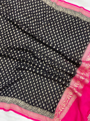 Pure Khaddi Georgette Handloom Dupatta - The Handlooms