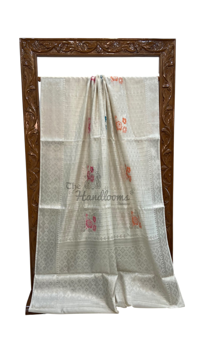 Pure Chiniya Silk Handloom Banarasi Saree - The Handlooms