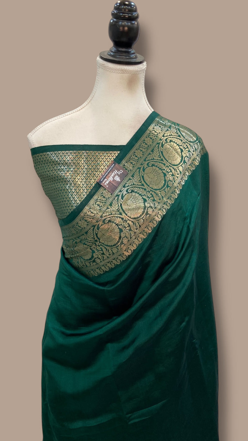 Pure Mango Silk Banarasi Handloom Saree - The Handlooms