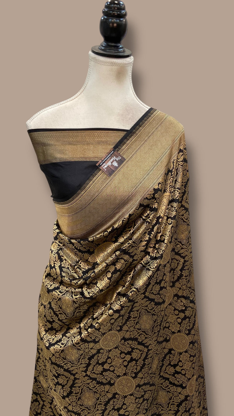 Pure Katan Silk Banarasi Handloom Saree - Tanchui Brocade - The Handlooms
