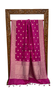 Pure Katan Silk Banarasi Handloom Saree - All Over Kadua Motifs - The Handlooms