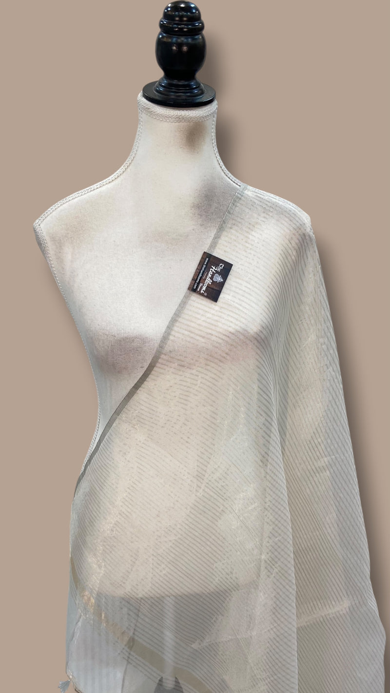 Pure Organza Banarasi  Handloom Dupatta