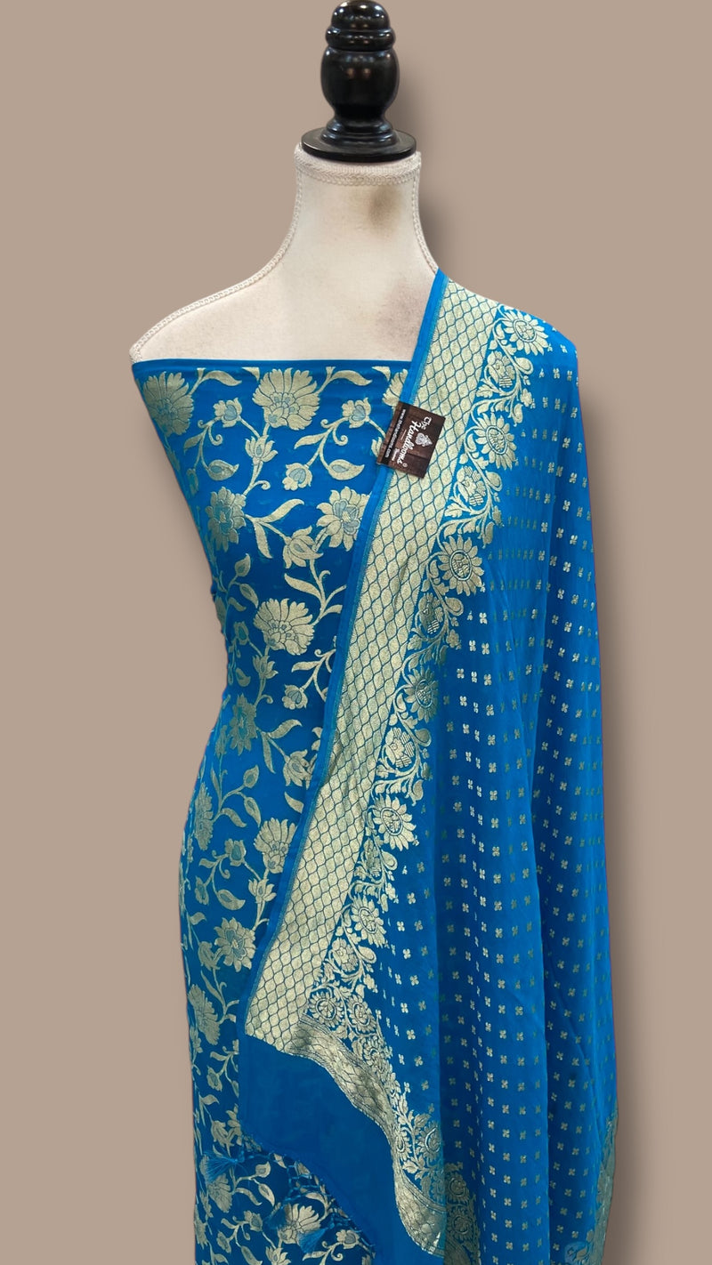 Khaddi Georgette Banarasi Dress material - The Handlooms