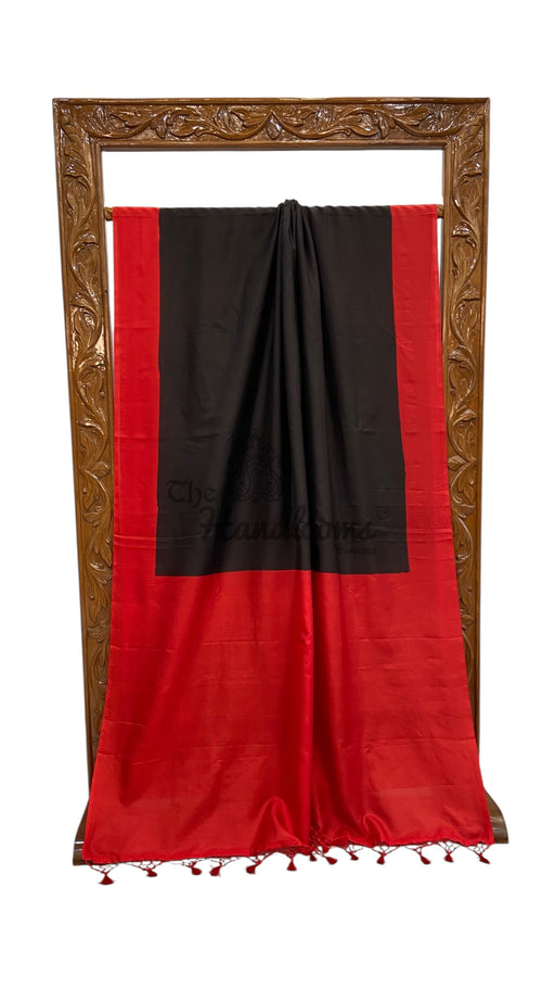 Pure Katan Silk Handloom Banarasi Saree-Plain - The Handlooms