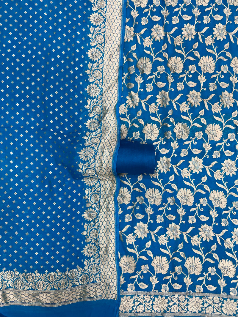 Khaddi Georgette Banarasi Dress material - The Handlooms