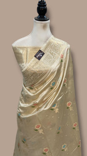Pure Dupion Silk Banarasi Saree - The Handlooms