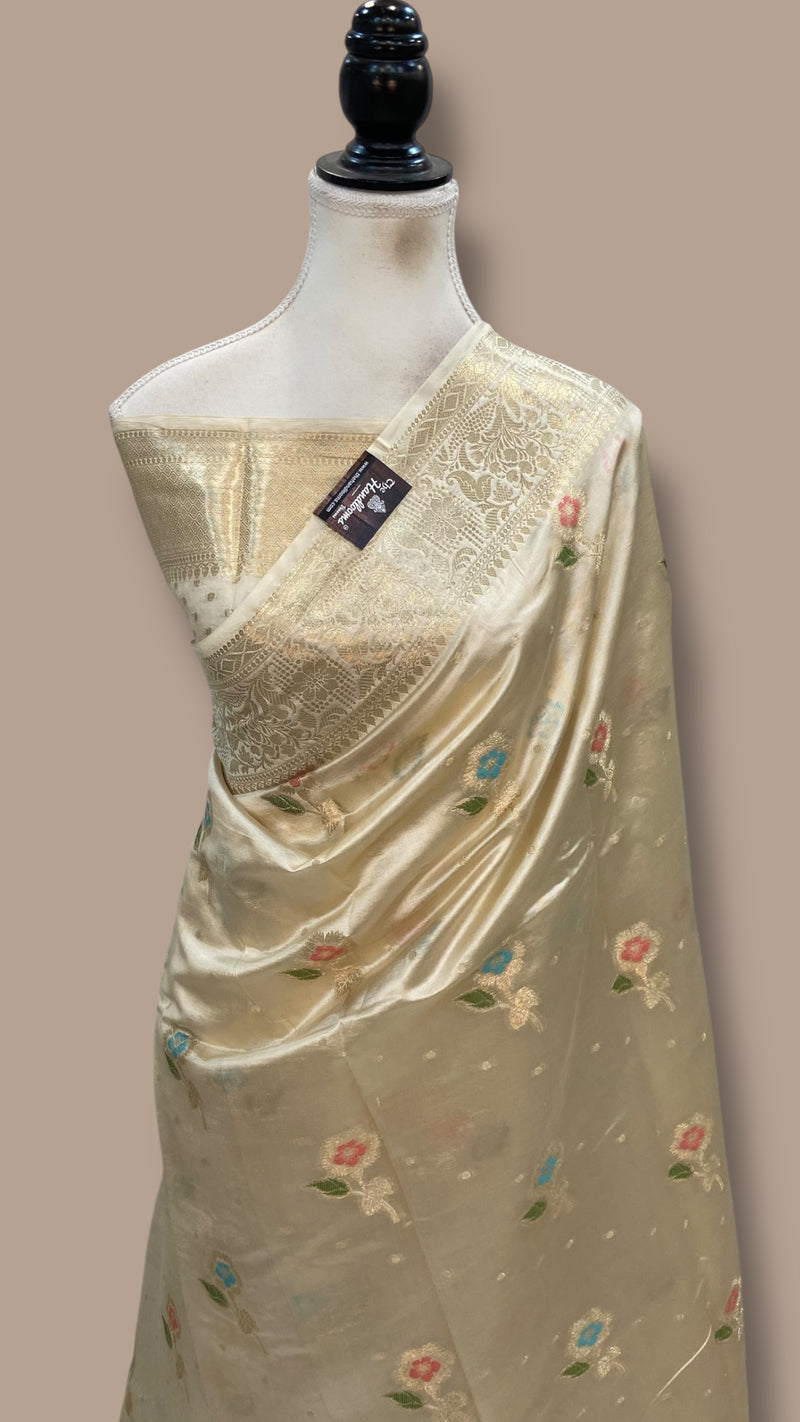 Pure Dupion Silk Banarasi Saree - The Handlooms