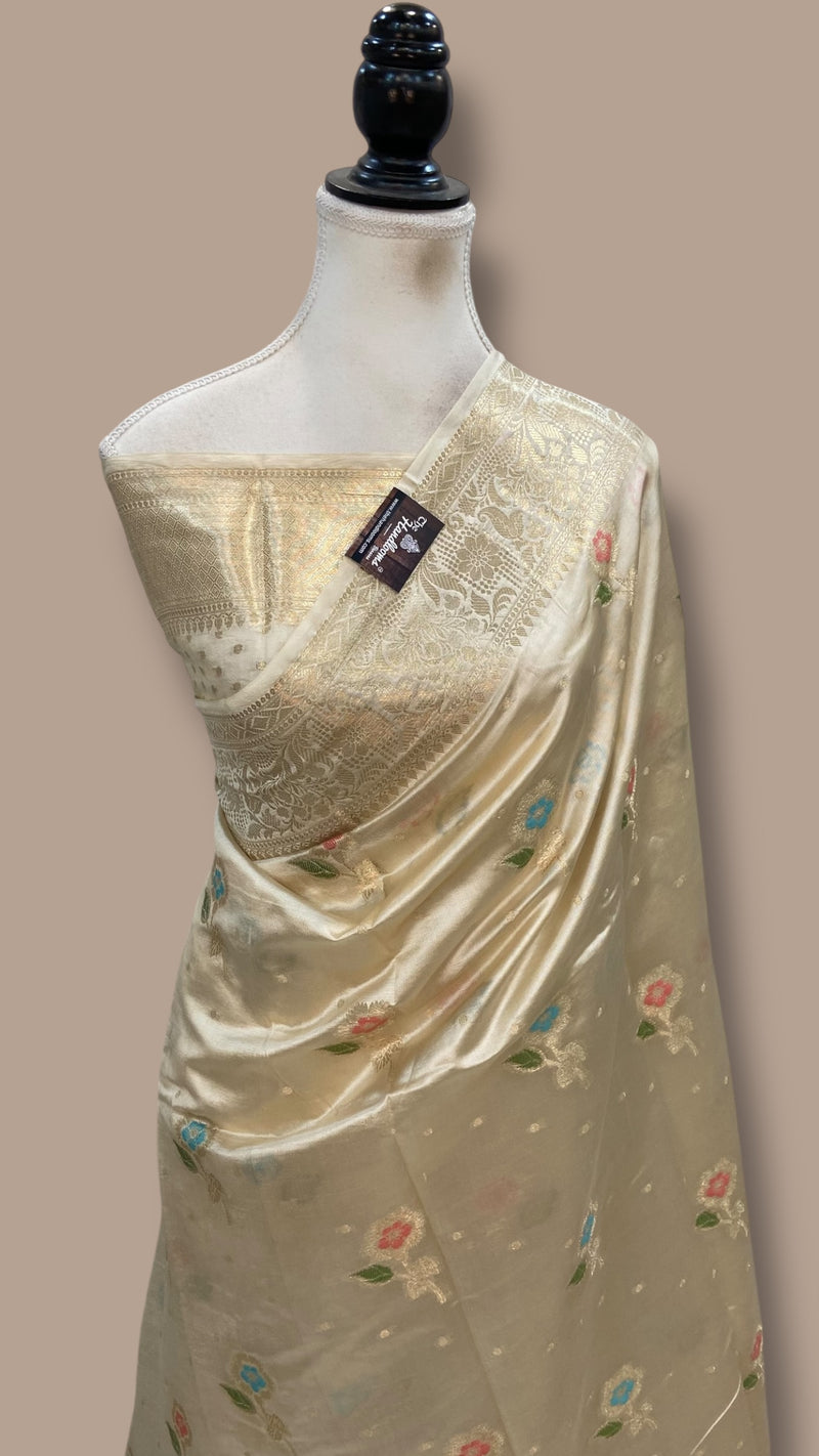 Pure Dupion Silk Banarasi Saree - The Handlooms