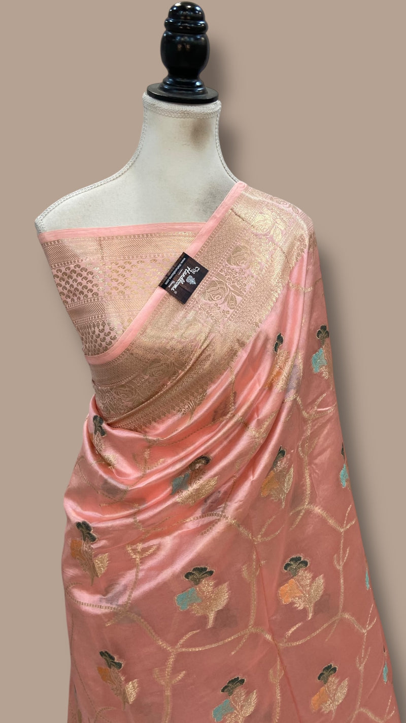 Pure Dupion Silk Banarasi Saree - The Handlooms