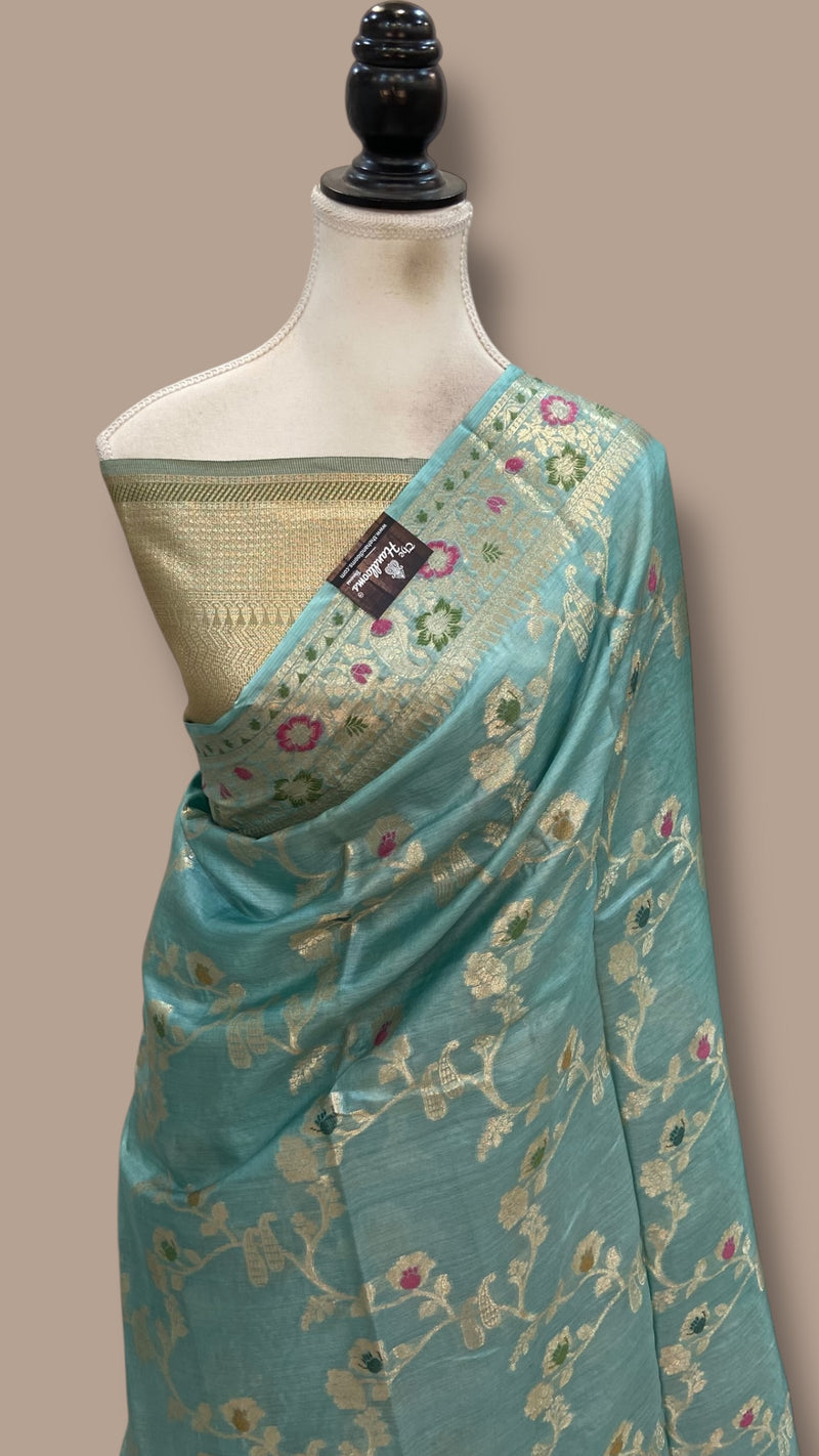 Pure Tussar Silk Handloom Banarasi Saree - The Handlooms