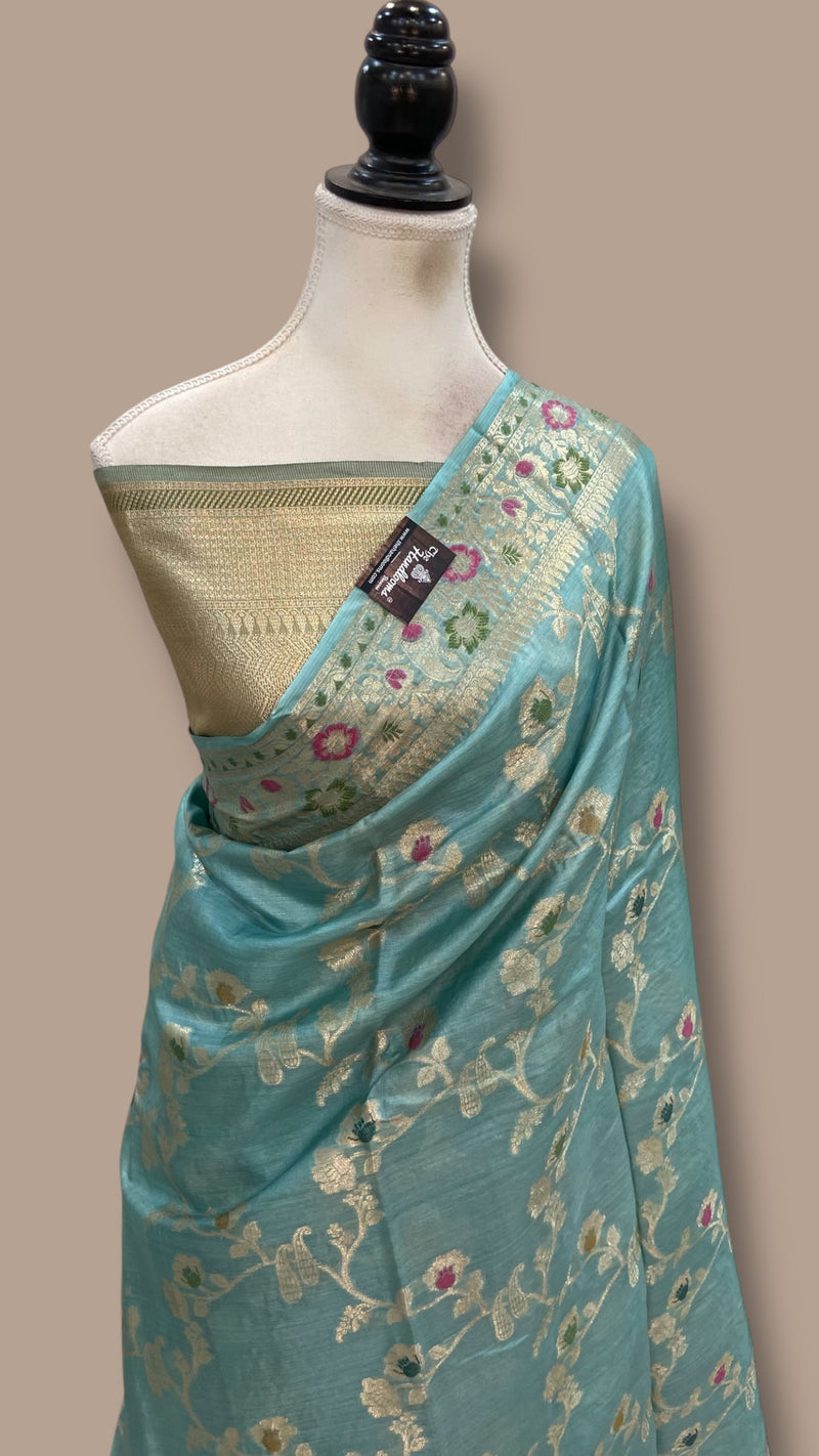 Pure Tussar Silk Handloom Banarasi Saree - The Handlooms