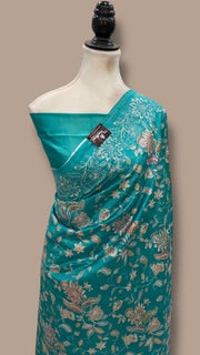 Pure Dupion Silk Handloom Banarasi Saree With Chikankari - The Handlooms