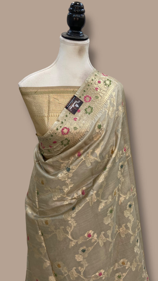 Pure Tussar Silk Handloom Banarasi Saree - The Handlooms