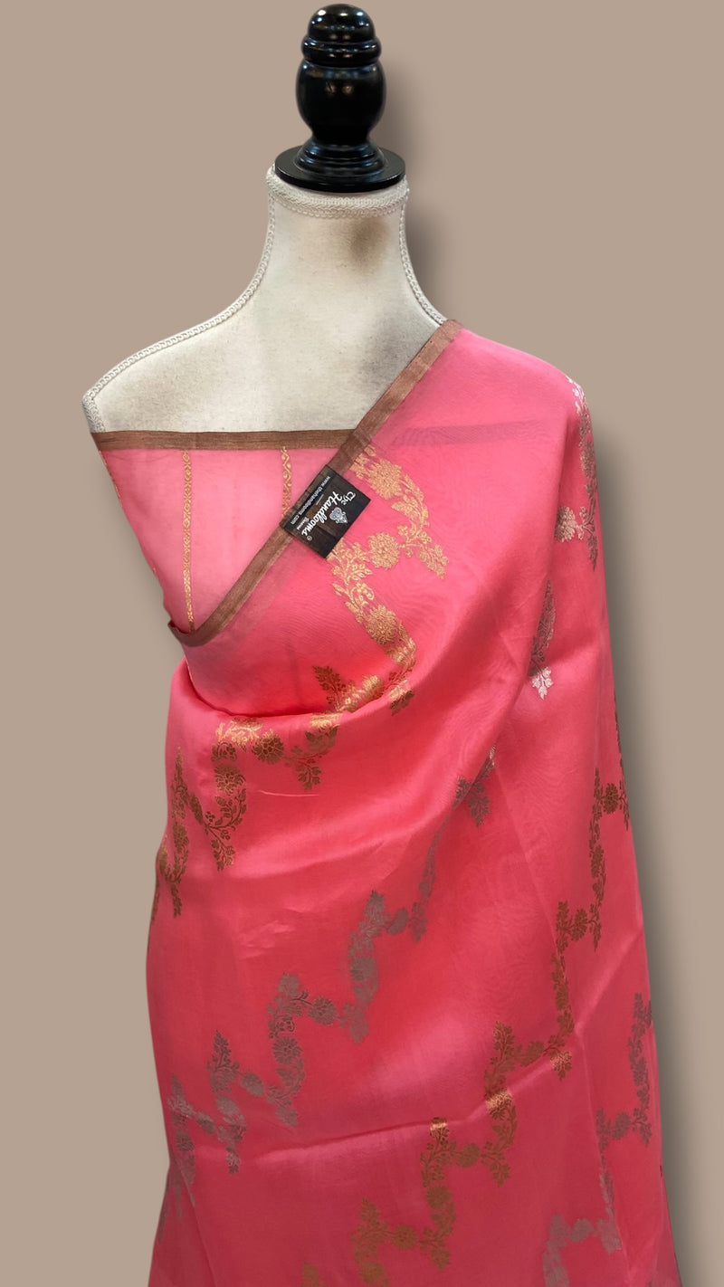 Pure Kora Handloom Banarasi Saree