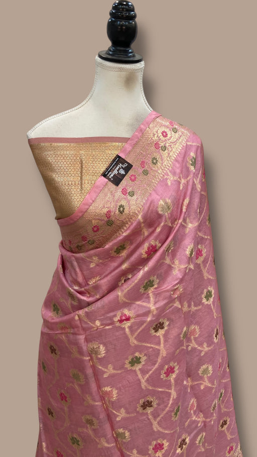 Pure Tussar Silk Handloom Banarasi Saree - The Handlooms