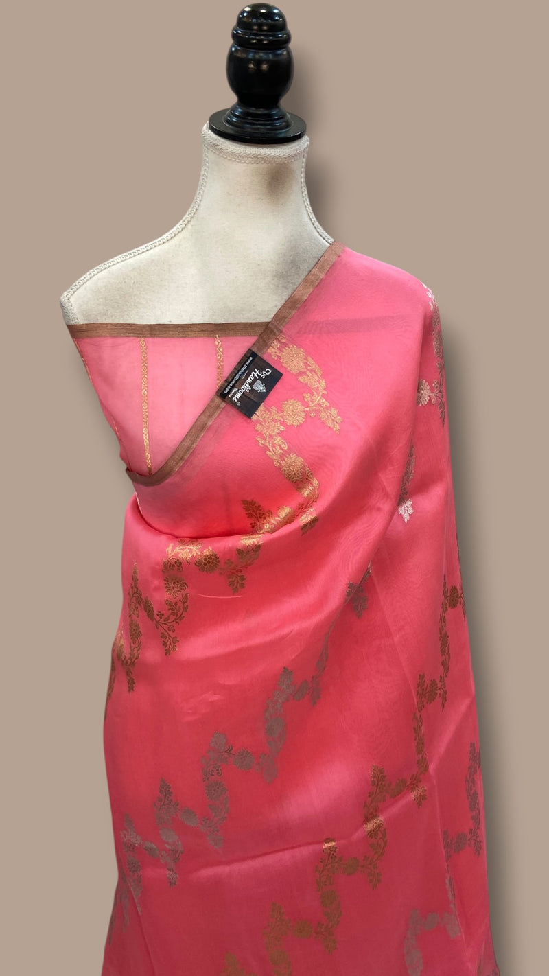 Pure Kora Handloom Banarasi Saree