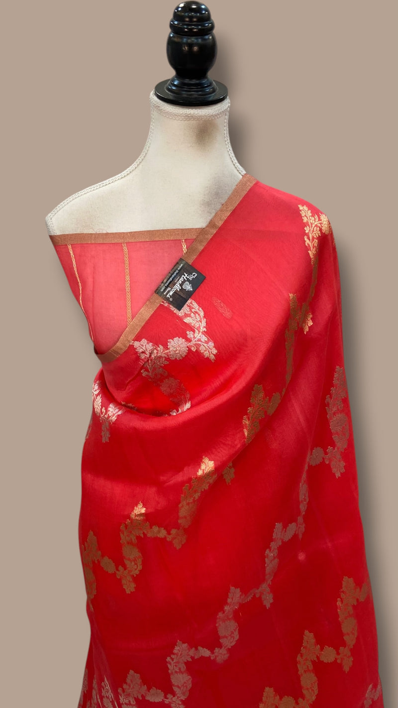 Pure Kora Handloom Banarasi Saree