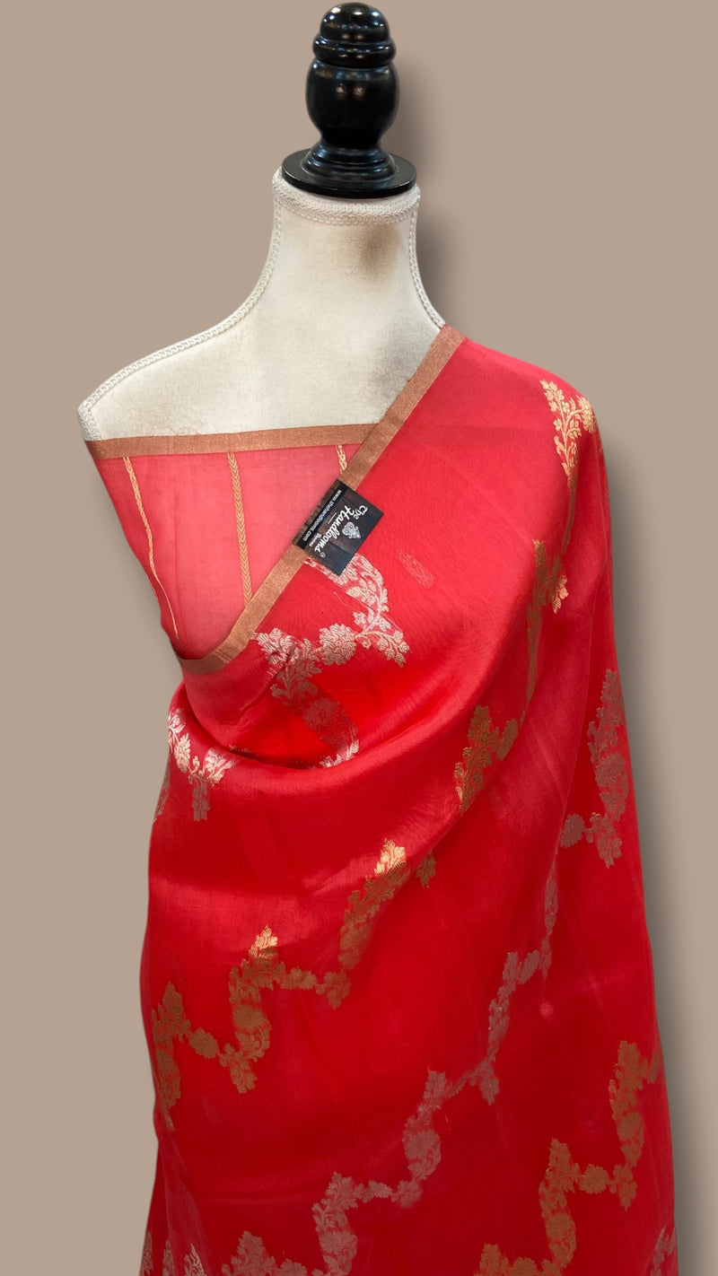 Pure Kora Handloom Banarasi Saree