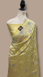 Pure Dupion Silk Handloom Banarasi Saree With Chikankari - The Handlooms
