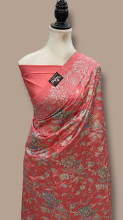 Pure Dupion Silk Handloom Banarasi Saree With Chikankari - The Handlooms