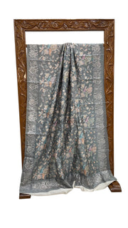 Pure Dupion Silk Handloom Banarasi Saree With Chikankari - The Handlooms