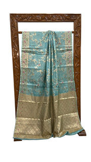 Pure Tussar Silk Handloom Banarasi Saree - The Handlooms