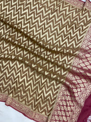 Pure Khaddi Georgette Handloom Dupatta - The Handlooms