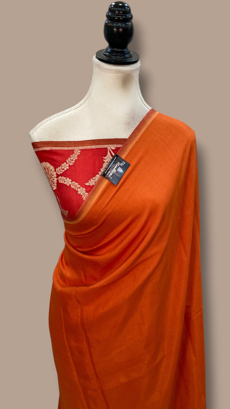 Pure Moonga Silk Handloom Banarasi Saree