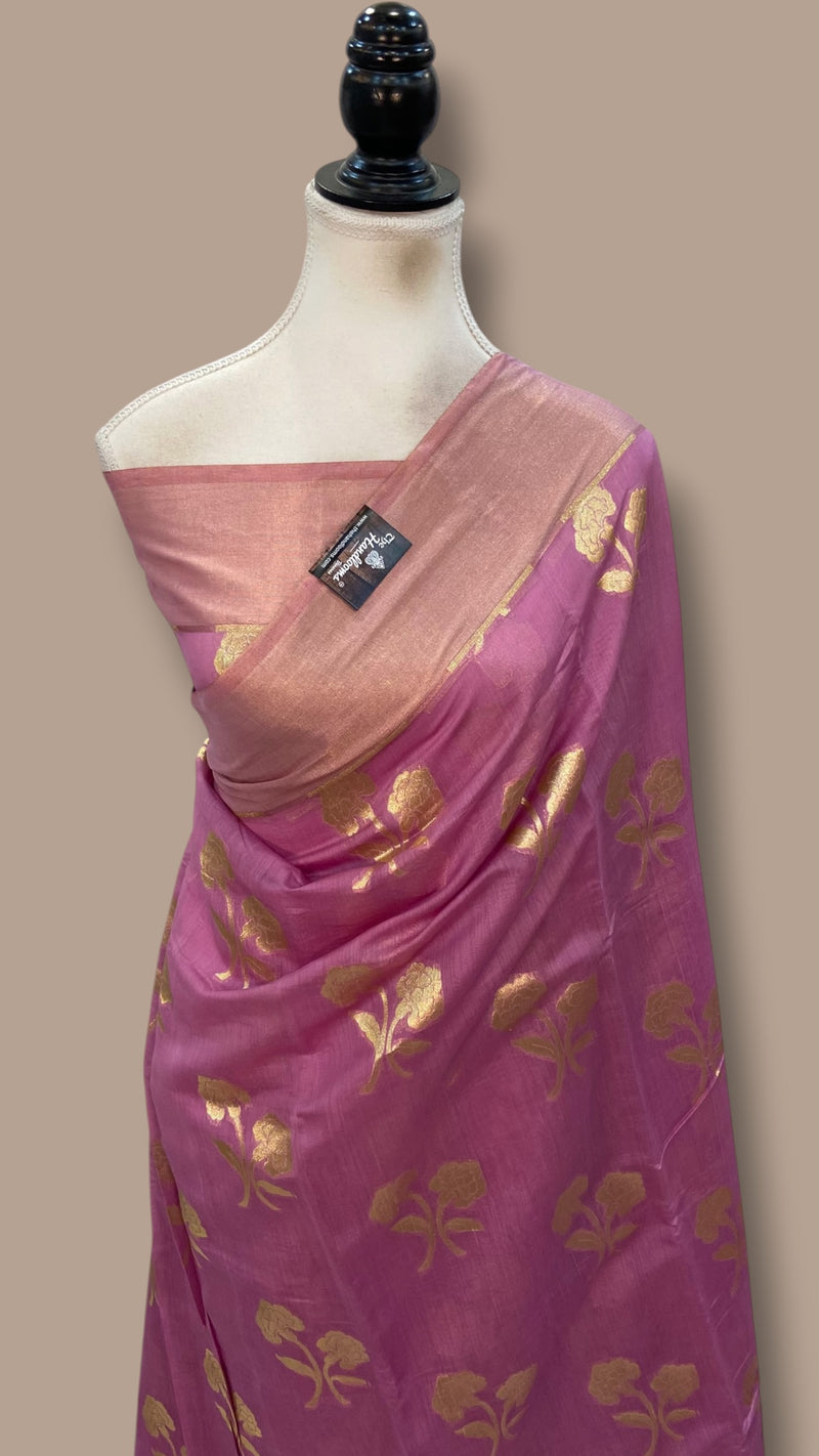 Pure Malmal Silk Handloom Banarasi Saree