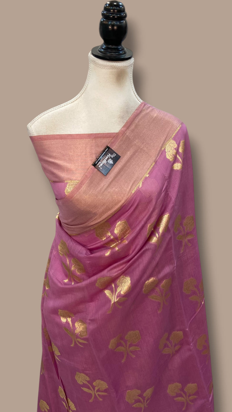 Pure Malmal Silk Handloom Banarasi Saree
