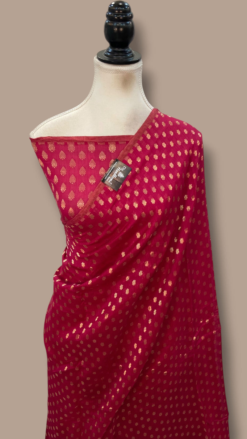 Pure Malmal Silk Handloom Banarasi Saree