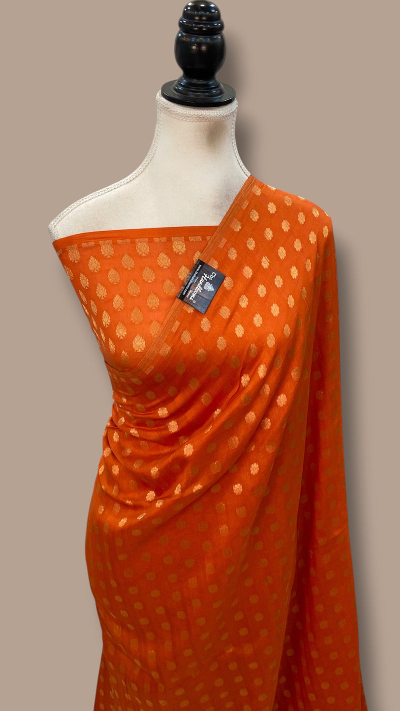 Pure Malmal Silk Handloom Banarasi Saree