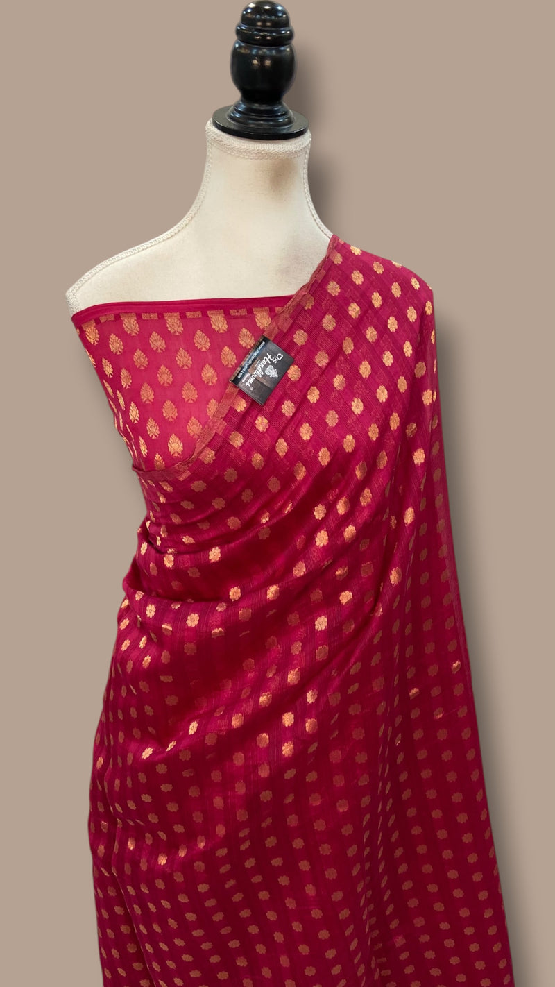 Pure Malmal Silk Handloom Banarasi Saree