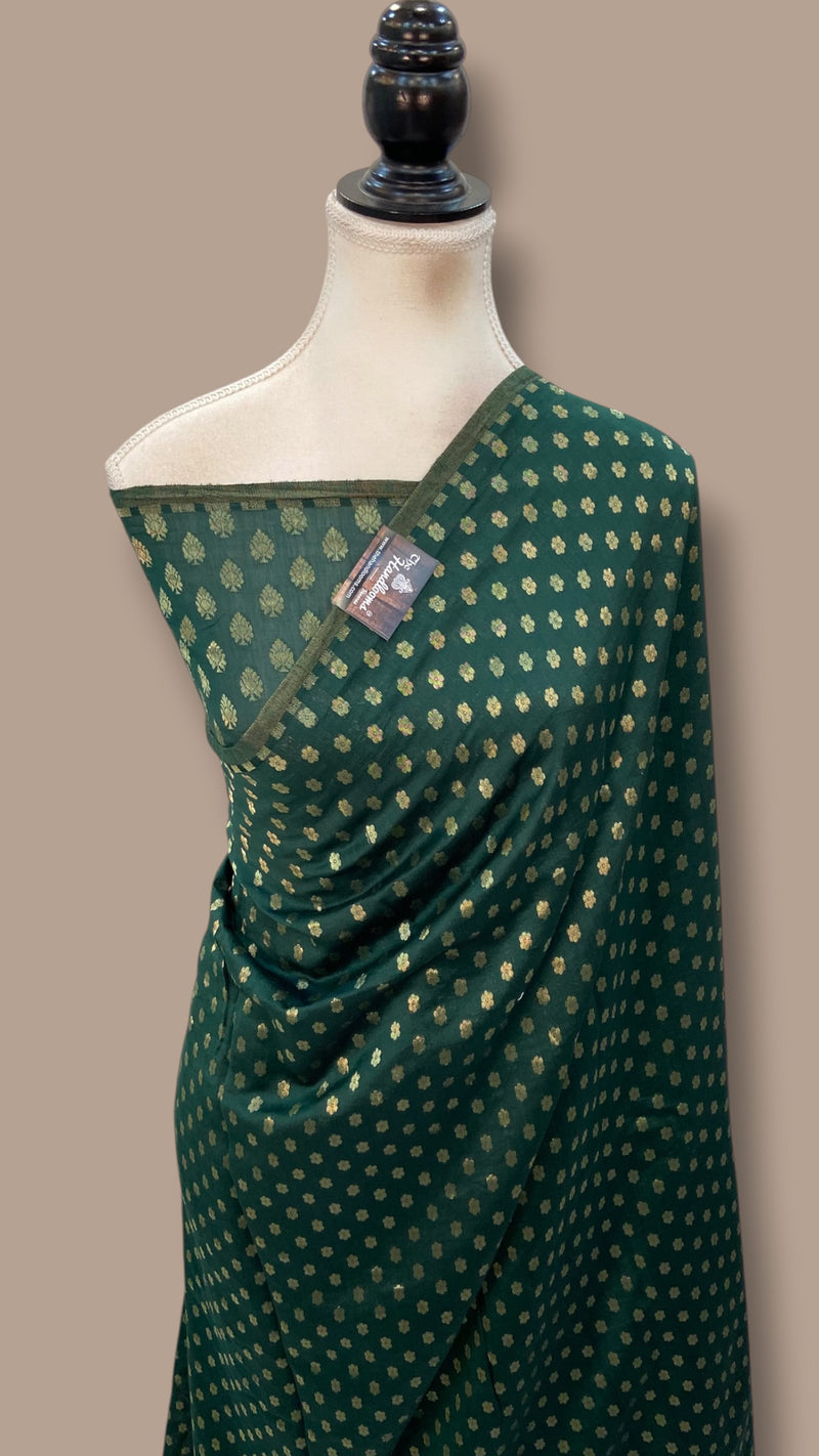 Pure Malmal Silk Handloom Banarasi Saree